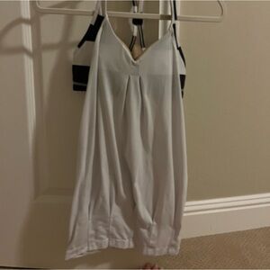 Lululemon Athletica No Limits Navy and White Striped Tank. Size 6